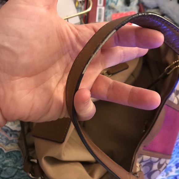 Coach Snake Raspberry Center Purse - Picture 3 of 4